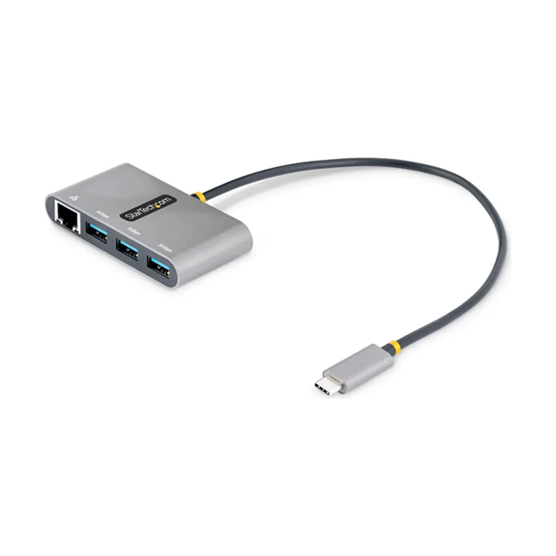 Startech Hub Ladr n USB-C de 3 Puertos USBA de 5Gbps con Ethernet