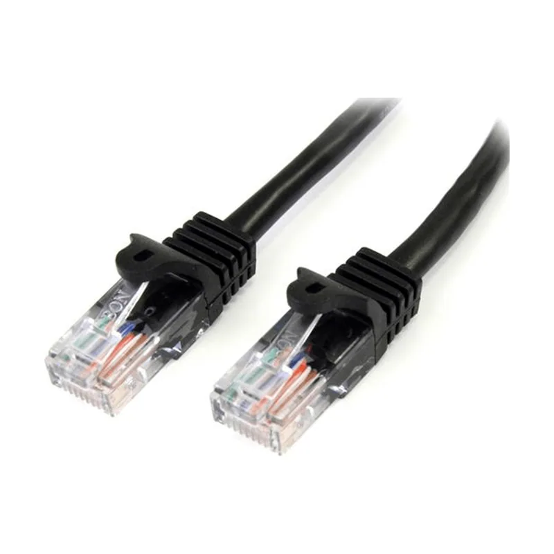 Startech Cable de Red de 10m Negro Cat5e Ethernet sin Enganche