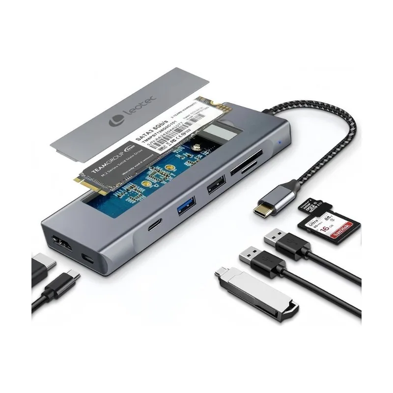 Leotec Docking Station 8-1 CON Caja Externa SSD M2