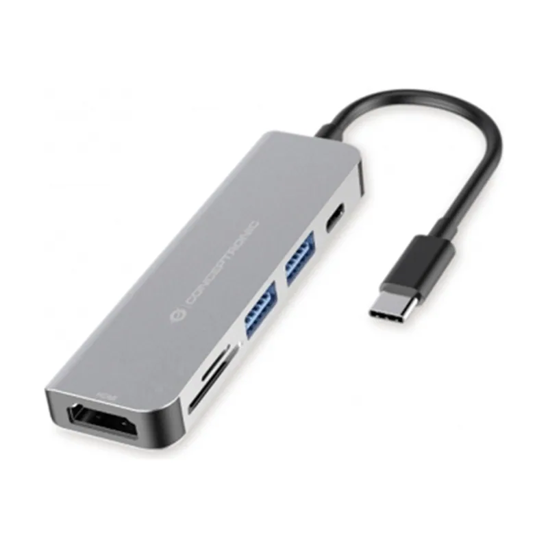 Conceptronic Adaptador USB-C 6EN1 DONN02 HDMI USB-C USB 3.0