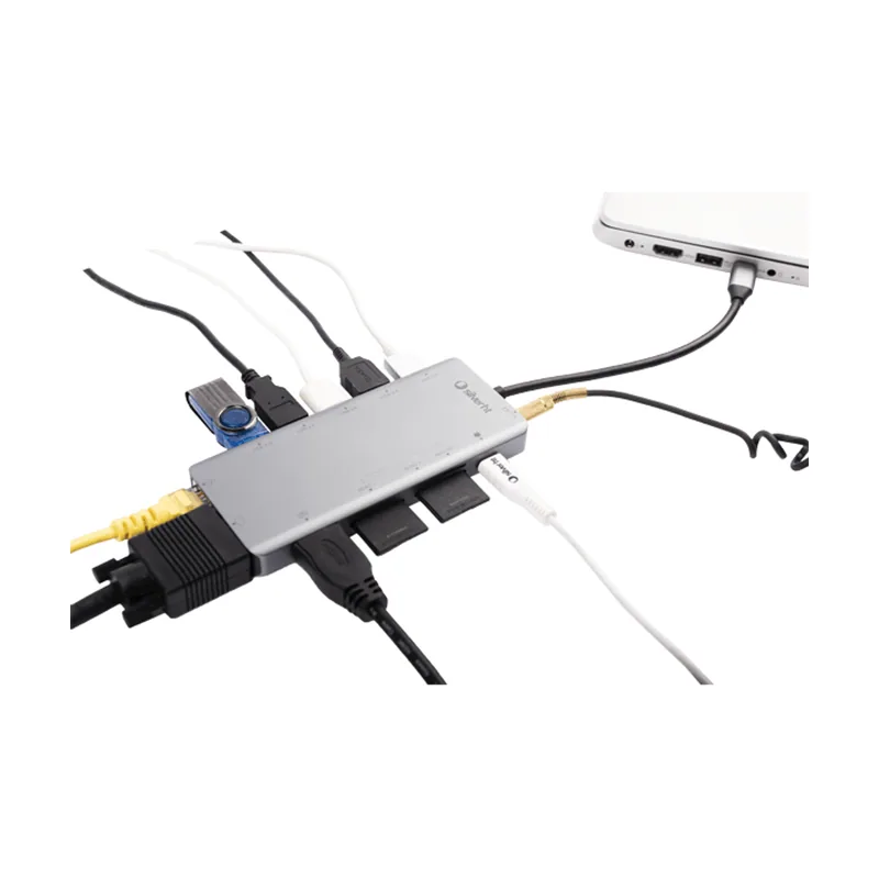 Silver HT Hub USB-C Logan 13 en 1 8420738303587