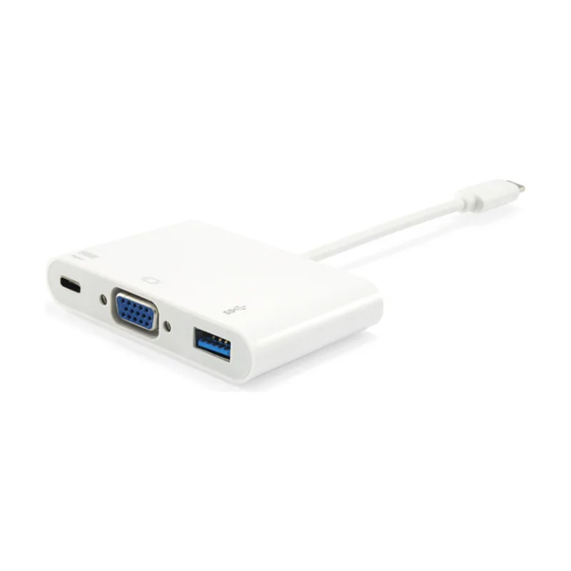 Equip Adaptador USB-C 133462 A 1xVGA Hembra 1xUSB-A 3.0 1xUSB-C PD