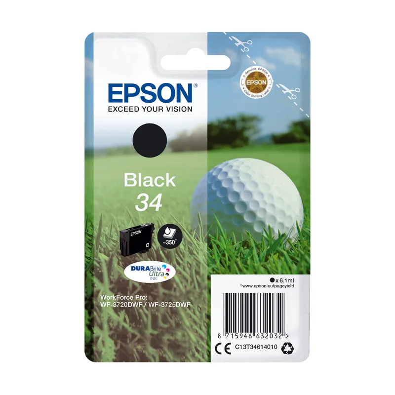 Epson Singlepack Black 34 DURABrite Ultra Ink