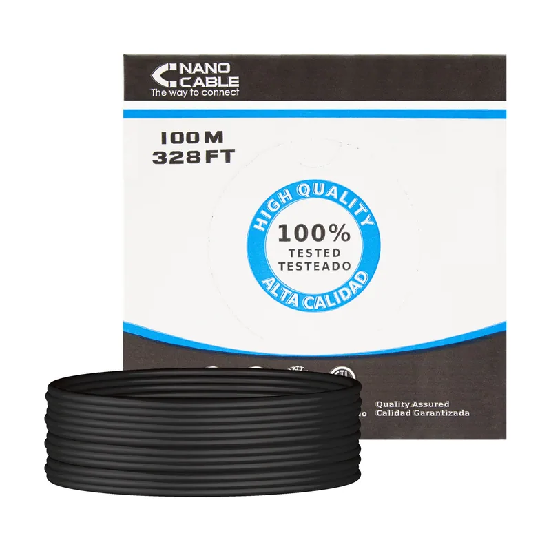 Nanocable Bobina Cable RJ45 CAT5 UTP Rigido Exterior 100Mts