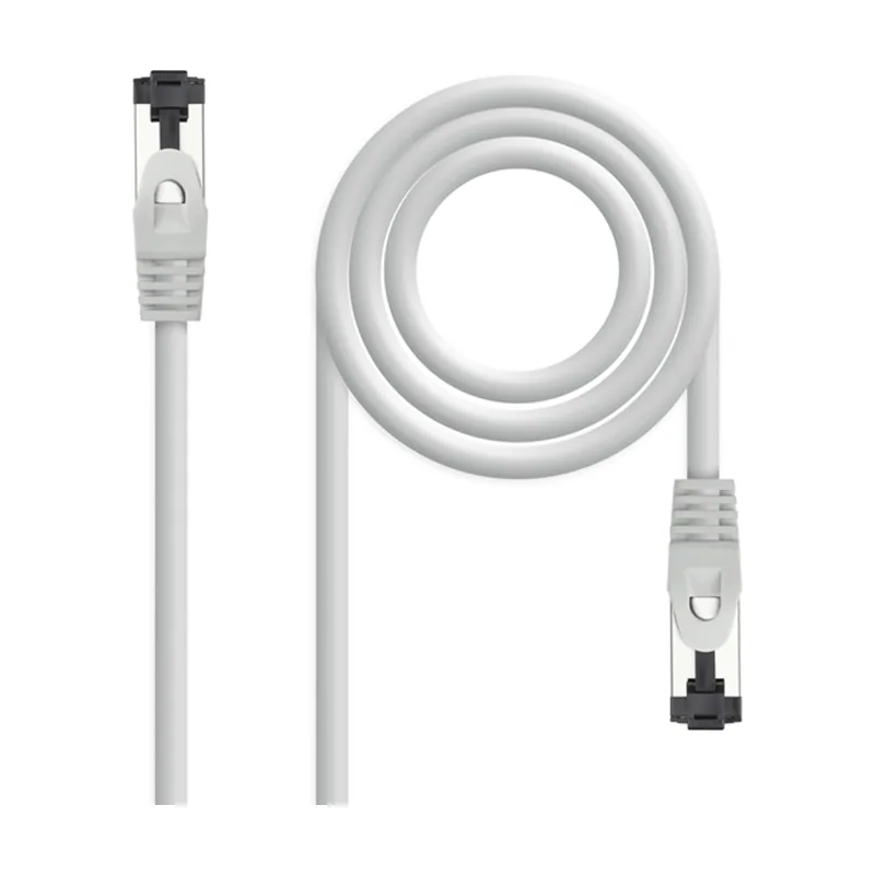 Nanocable Cable red Cat. 8.1 2GHZ SSTP Gris 1m