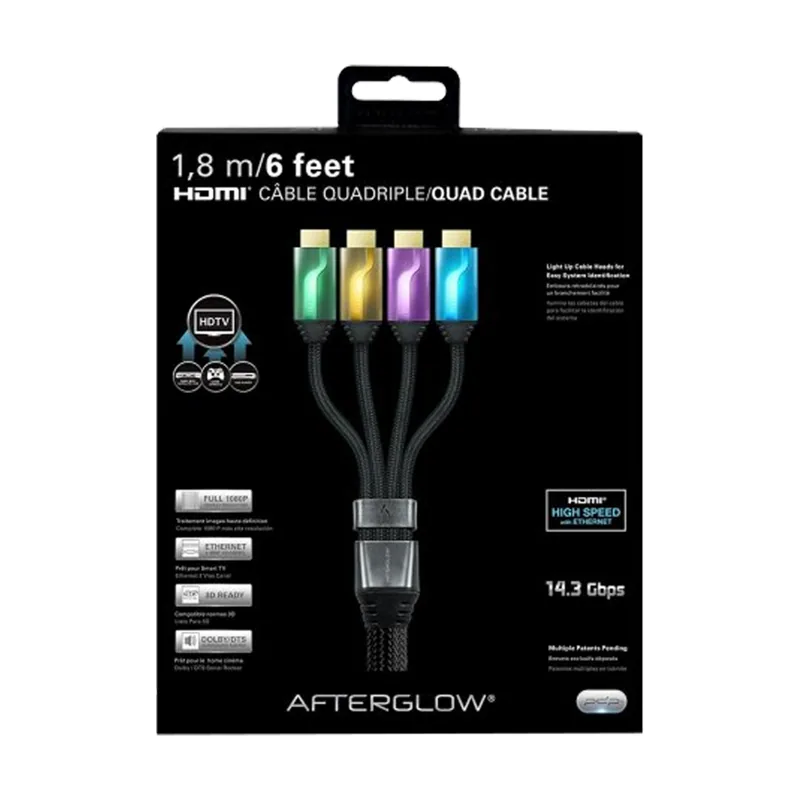 PDP Set de 4 Cables HDMI 6' AfterGlow