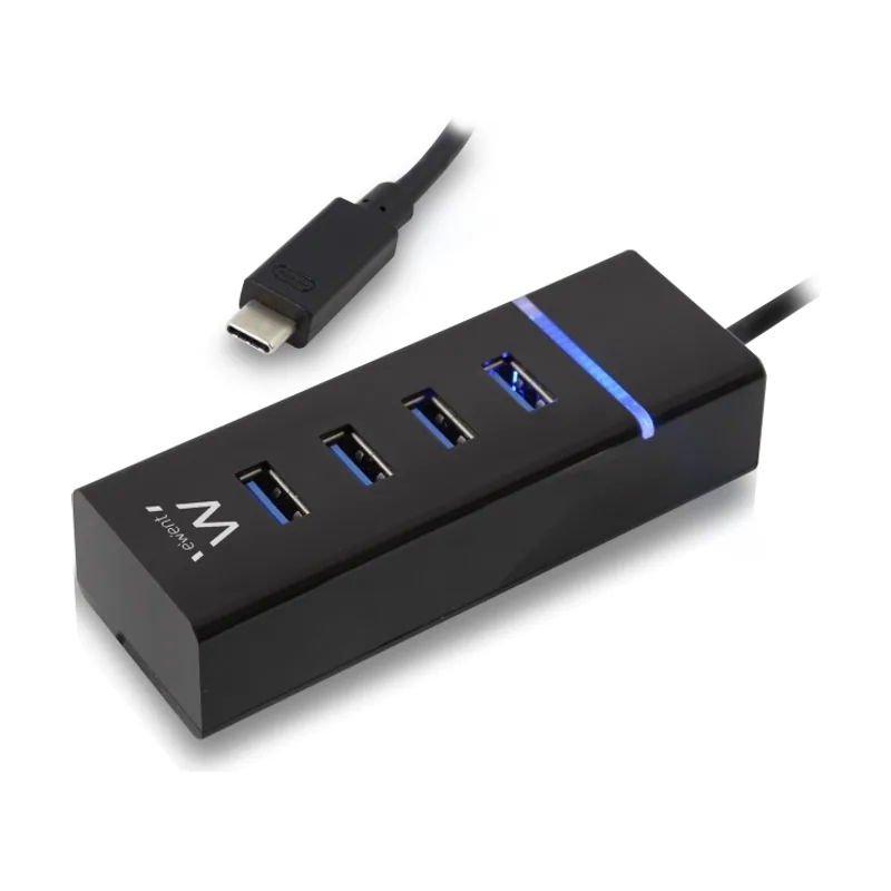 Eminent-Ewent Ewent E1137 HUB USB Tipo C 4 Pueros USB 3.1
