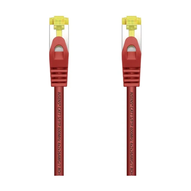 Aisens Cable De Red Latiguillo RJ45 LSZH Cat 7 600 MHz S FTP PIMF AWG26 Rojo 1 0 m