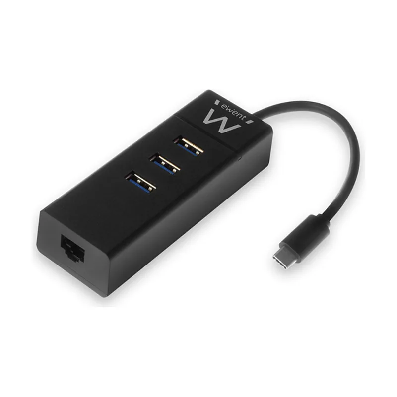 Eminent-Ewent HUB 4 Puertos USB 3.1 Ewent EW1141 USB-C 3 USB 3.1 1 RJ45