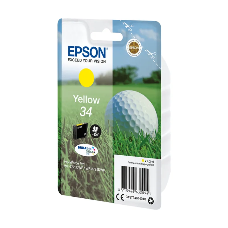 Epson Singlepack Yellow 34 DURABrite Ultra Ink