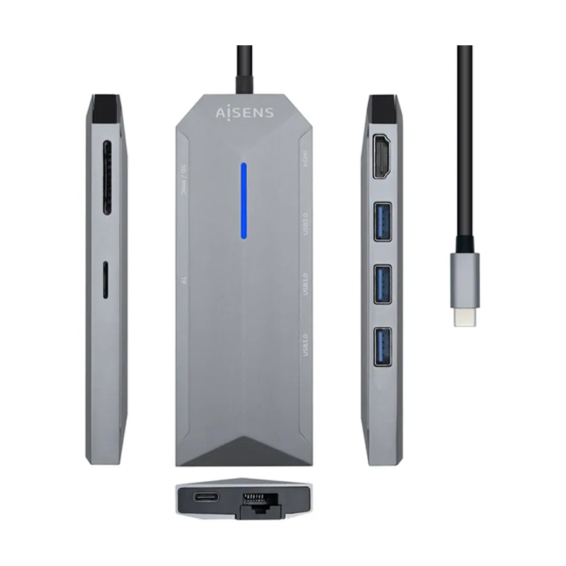 Aisens USB-C dock 8 en 1