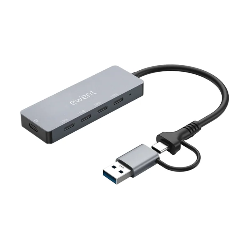 Eminent-Ewent HUB Ewent EW1151 USB-C/USB-A 4 EN 1 4USB-C Adaptador Multipuerto 10GBPS