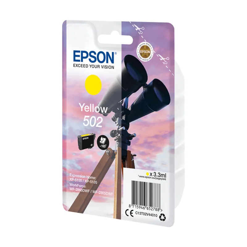 Epson Binoculars Singlepack Yellow 502 INK 3.3 ML