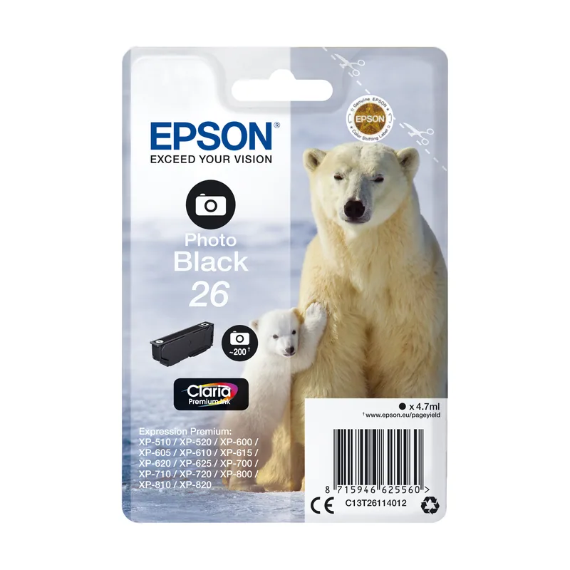 Epson Cartucho Negro Fotografico XP-605 C13T26114012