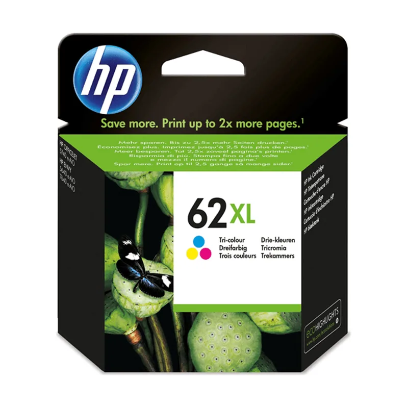 HP Cartucho Tricolor 62XL C2P07AE#ABE