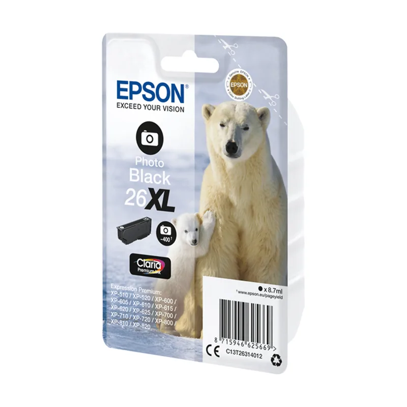 Epson Cartucho Fotografico Negro Alta Capacidad XP-605 C13T26314012