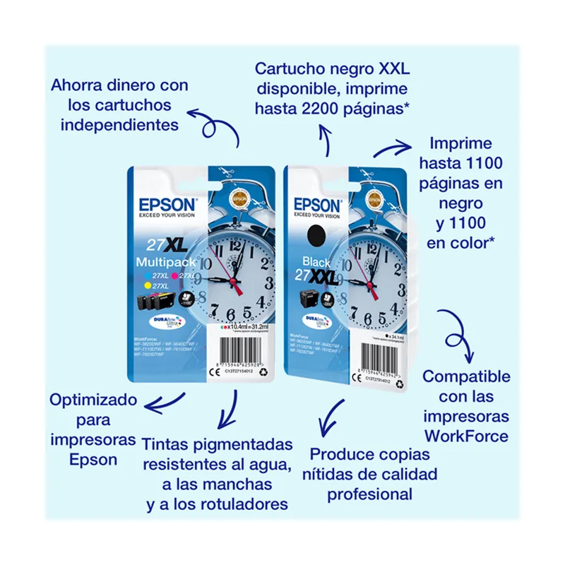Epson Cartucho Cyan 27XL C13T27124012