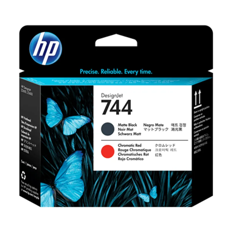 HP Ink/744 Matte Black+Red Printhead