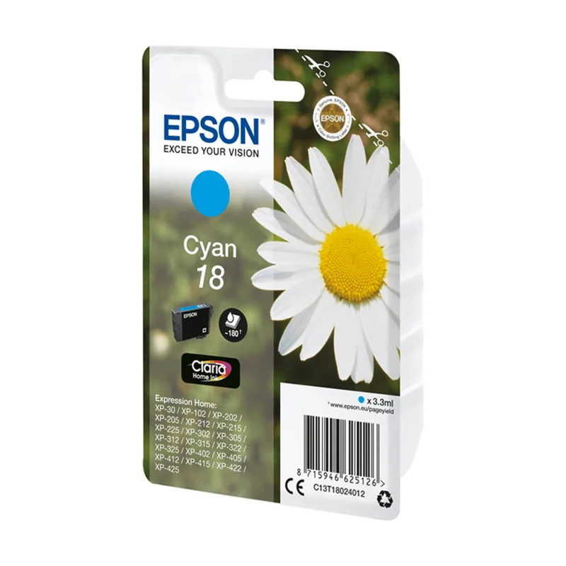 Epson Cartucho Cyan XP-102/205/305/405 C13T18024012