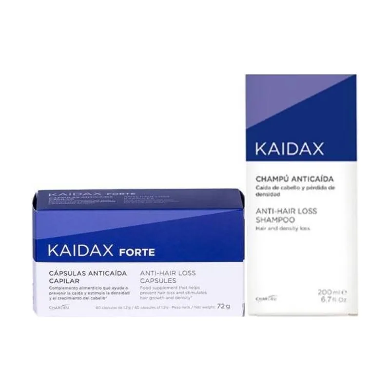 Topicrem Kaidax Forte Tratamiento Anticaída Pack 60 Cápsulas + Champú