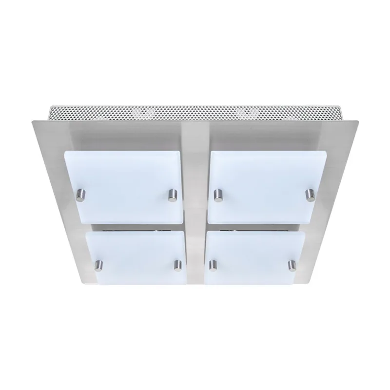 Lumit Plafón largo cuadrado 4xg9 l.27xan.27xal.6cm niquel