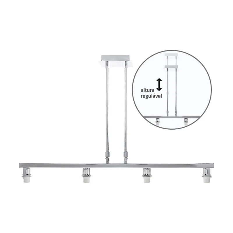 Lumit Armazón para lámpara de techo sydney 4xe14 l.75xan.12xal.reg.cm cromo