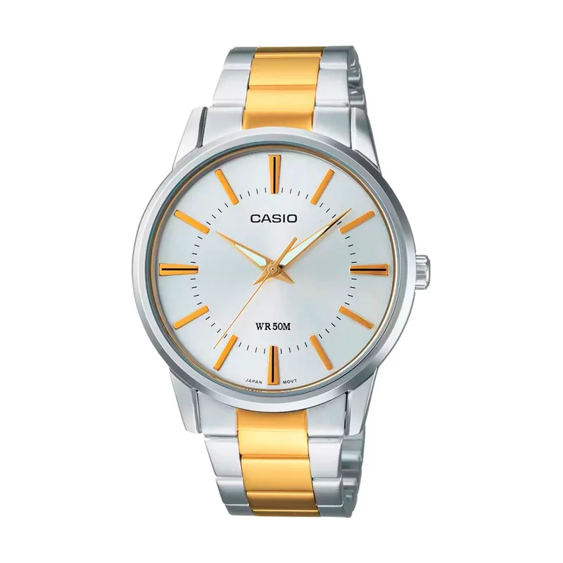 Casio Reloj Mujer Analogico Cuarzo con Correa de Acero Inoxidable LTP-1303SG-7AVDF