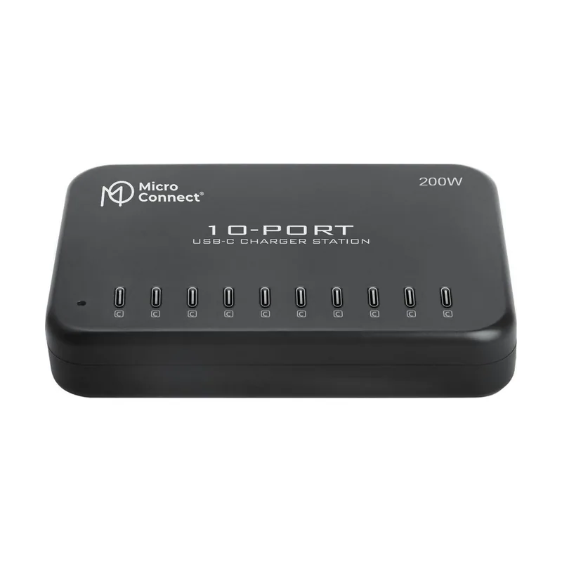 Microconnect 200w 10-port usb-c charger