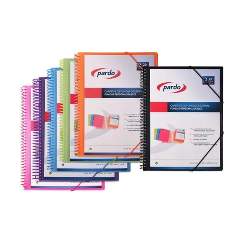 Pardo Carpeta fundas tarifario studio style espiral pp a4 20 f.