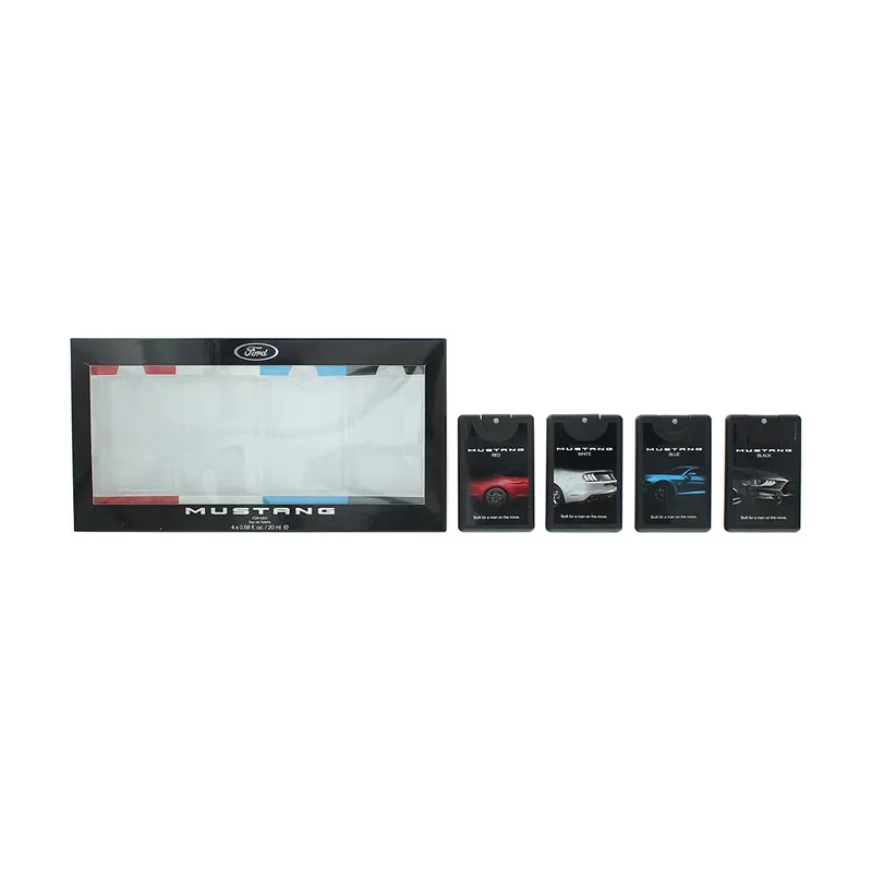 Mustang ford gift set red edt + white edt + blue edt + black edt