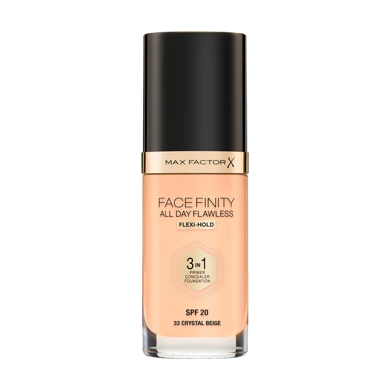 Max Factor Facefinity All Day Flawless 3In1 30 ml Frasco dispensador Crema Crystal Beige 033