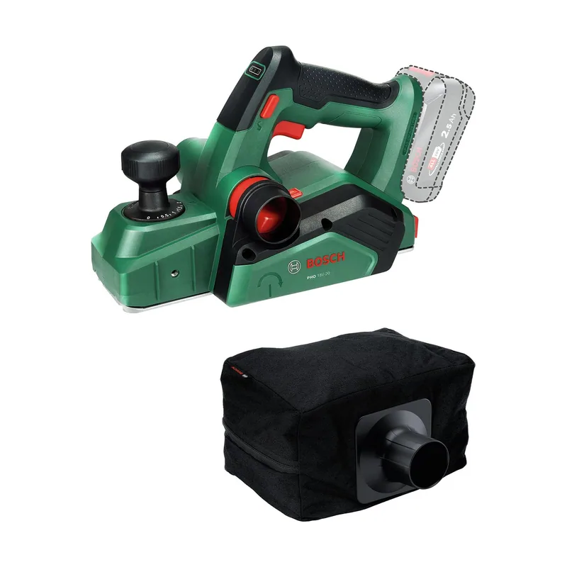 Bosch 18V System cepillo a batería PHO 18V-20 rebaje flexible en varios ángulos cambio hoja sencillo saco polvo incl.