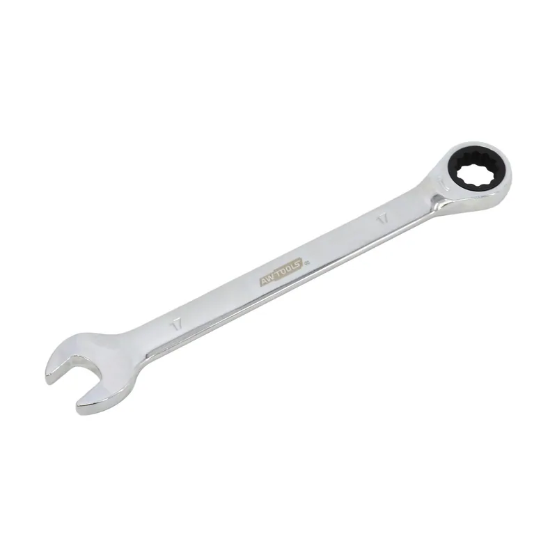 Awtools klucze płasko-oczkowe z grzechotką komplet 6 szt. 8-19mm z przełącznikiem