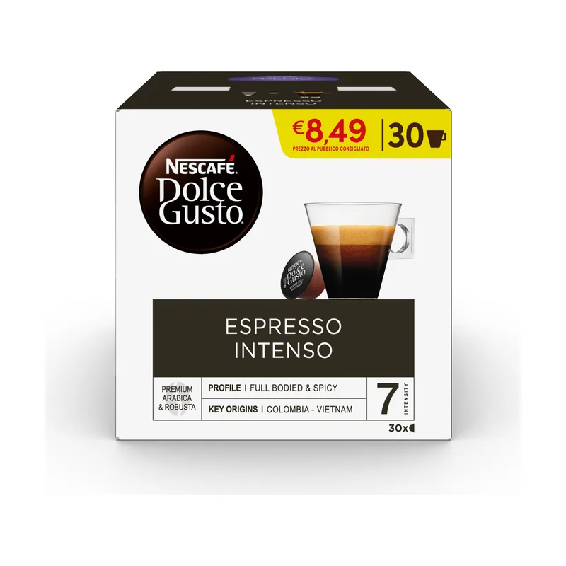 Dolce Gusto Nescafé Espresso Intenso Dosis de café Tueste medio 30 pieza s