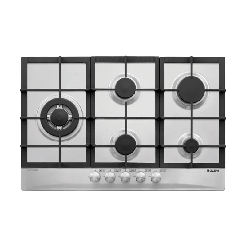 Glem Gas GT85THIX hobs Acero inoxidable Integrado 75 cm Encimera de gas 5 zona s