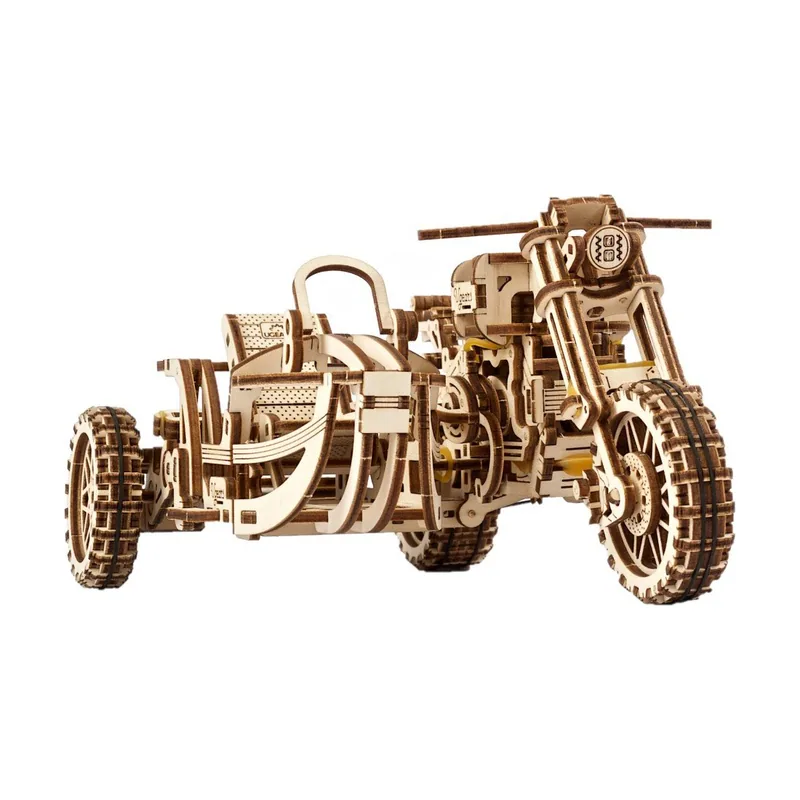Ugears Motocicleta con Sidecar Rompecabezas 3D