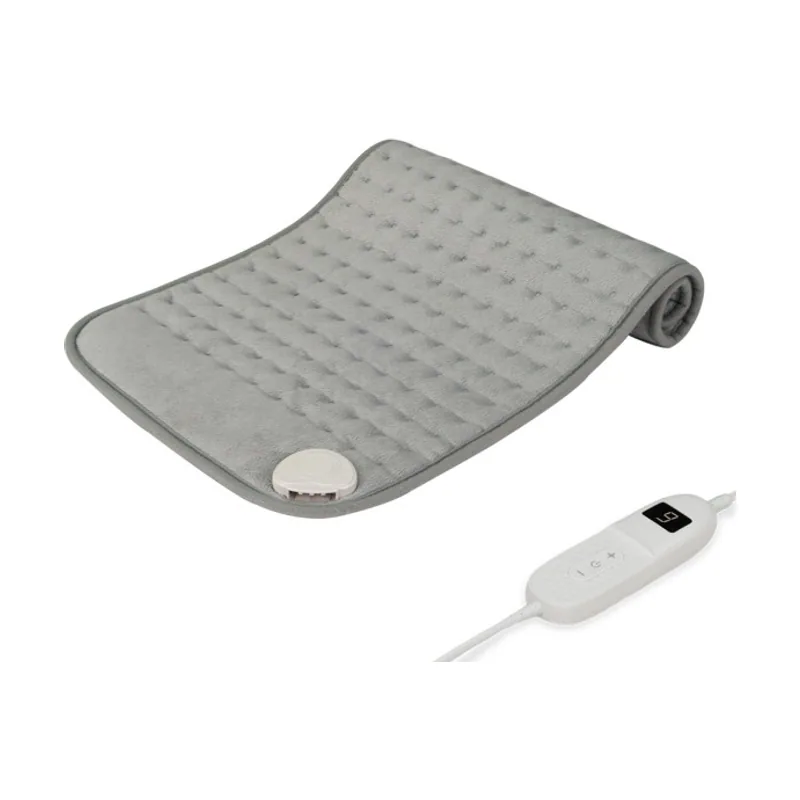 Almohadilla Eléctrica Vellón Gris 100W 60x30cm con 9 Niveles de Calor