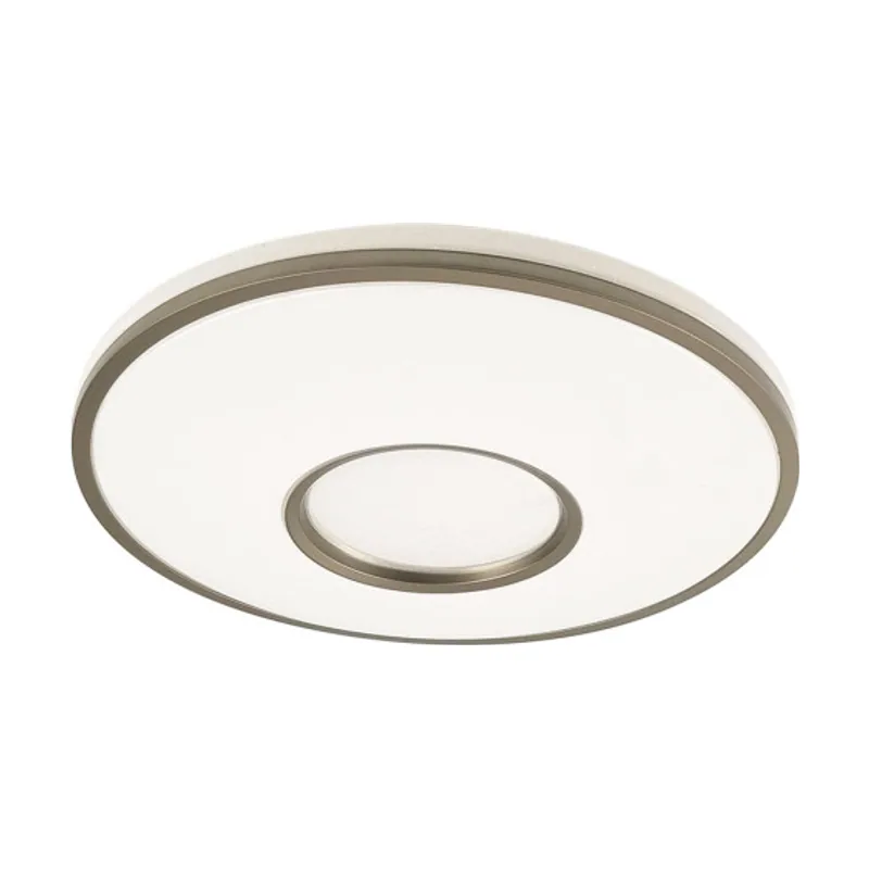 Plafon perote 60w 3000-4000-6500k blanco/cuero 5880lm 8x49x49cm c/remoto y reg.intensidad
