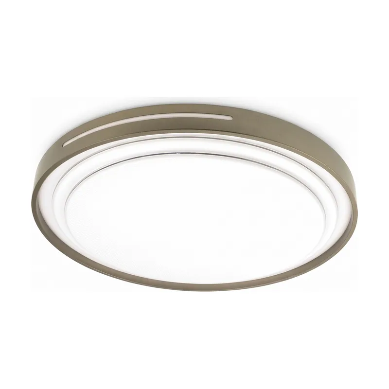 Abrila Plafon argus 36w 3000-4000-6500k blanco/cuero 3528lm 7,5x39x39cm c/remoto y reg.intensidad