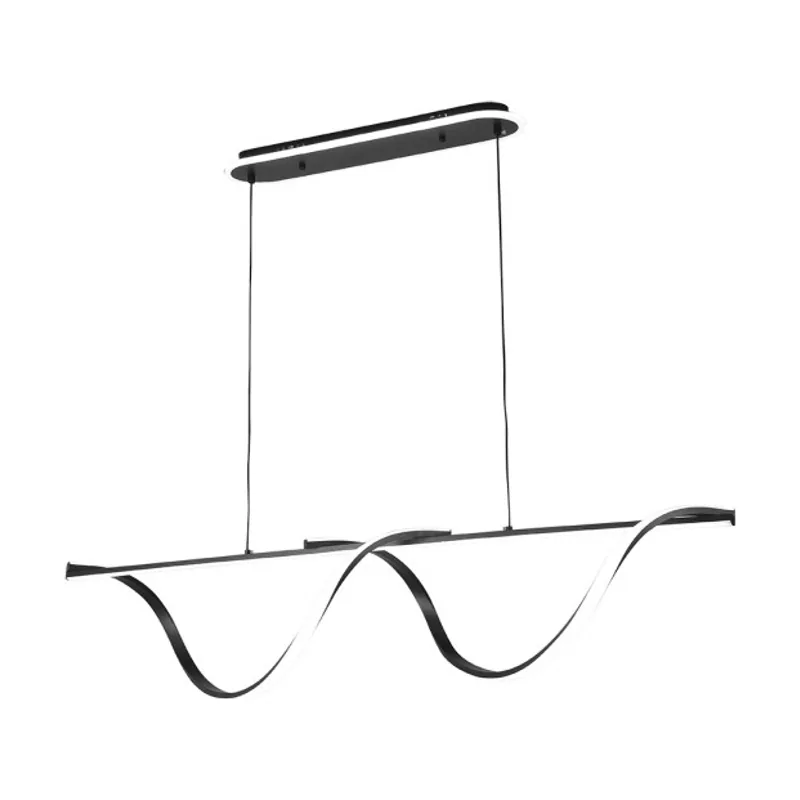 Abrila Colgante house negro 125w 3000-4000-6000k 5694lm c/luz ambiente remoto y reg.intensidad regx110x15cm