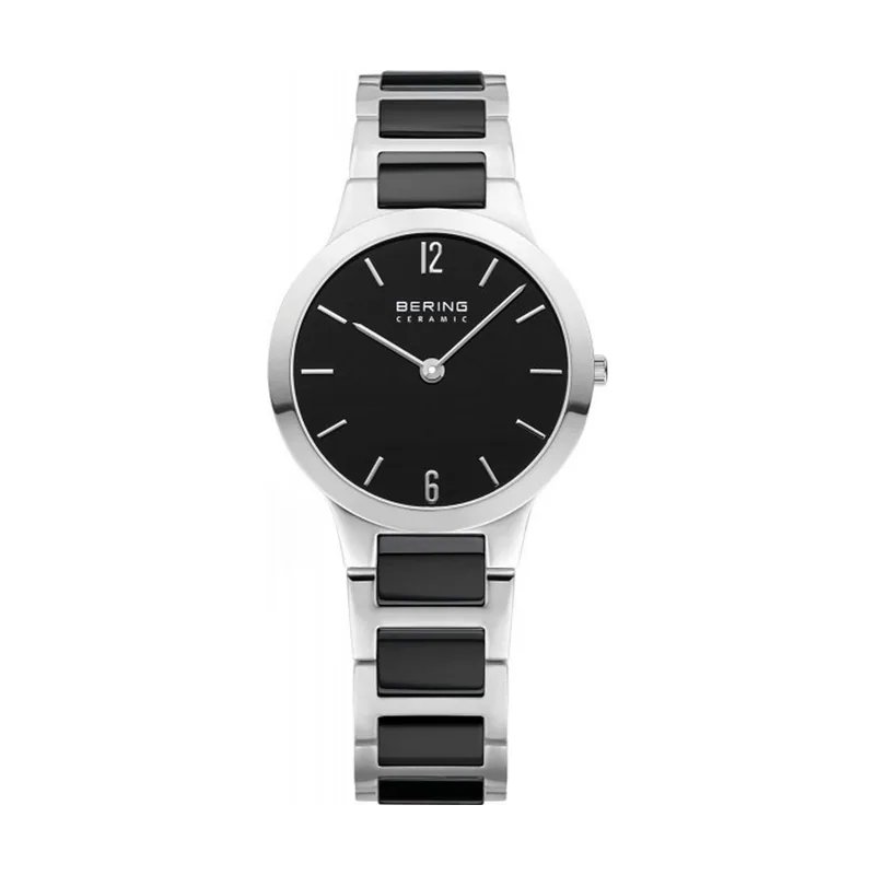 Bering 30329-742 Reloj de cuarzo para mujer con caja de acero inoxidable plateado de 29 mm