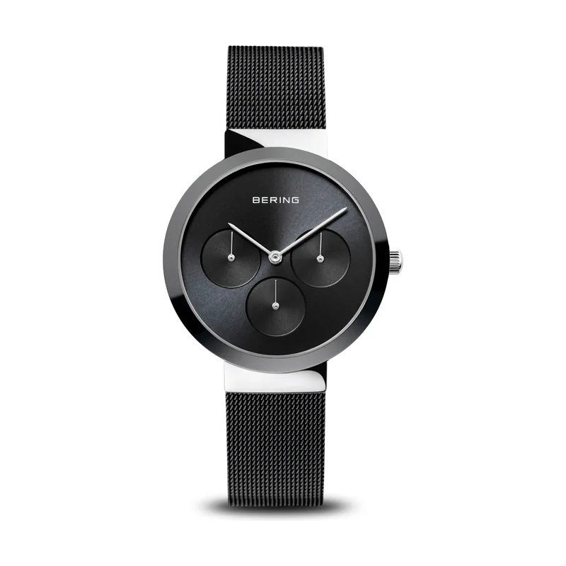 Bering 33840-446 Reloj de cuarzo unisex con caja de acero inoxidable de 40 mm con acabado en oro rosa y esfera