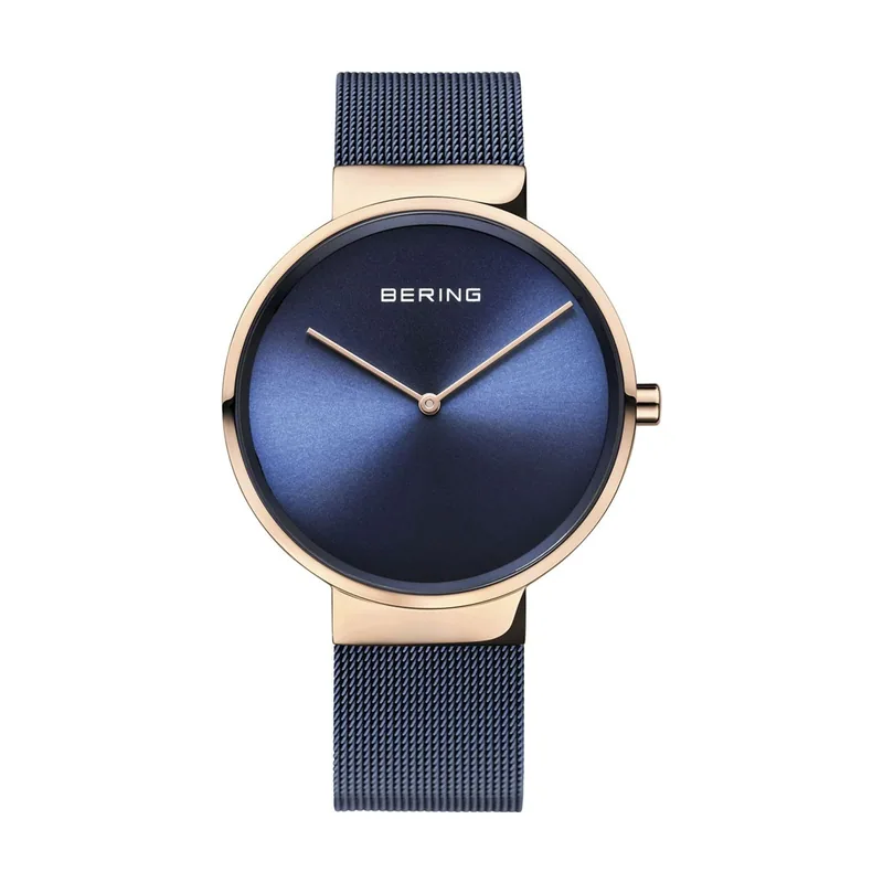 Bering 14531-367 Reloj de cuarzo para mujer con caja de acero inoxidable de 31 mm con acabado en oro rosa y esfera