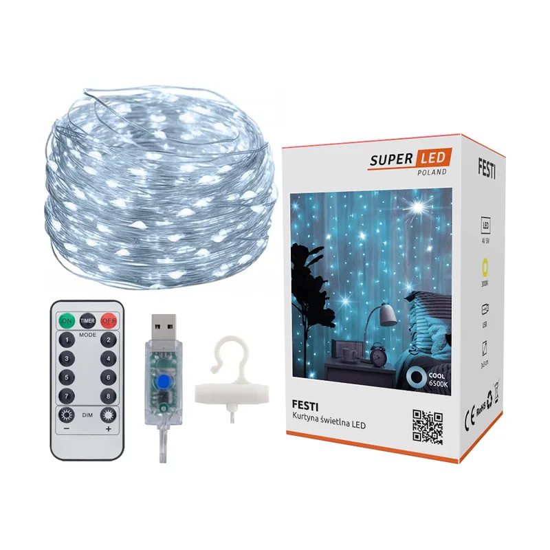 Kurtyna led 3x3 + pilot bz