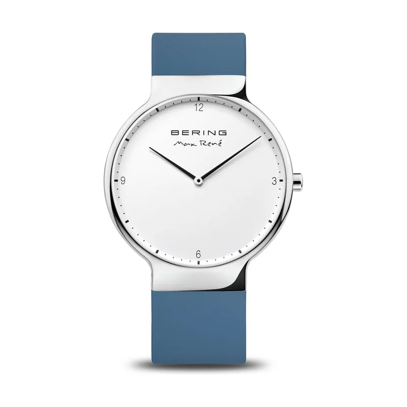 Bering 15540-700 Reloj de cuarzo para hombre con caja de acero inoxidable plateado de 40 mm y esfera