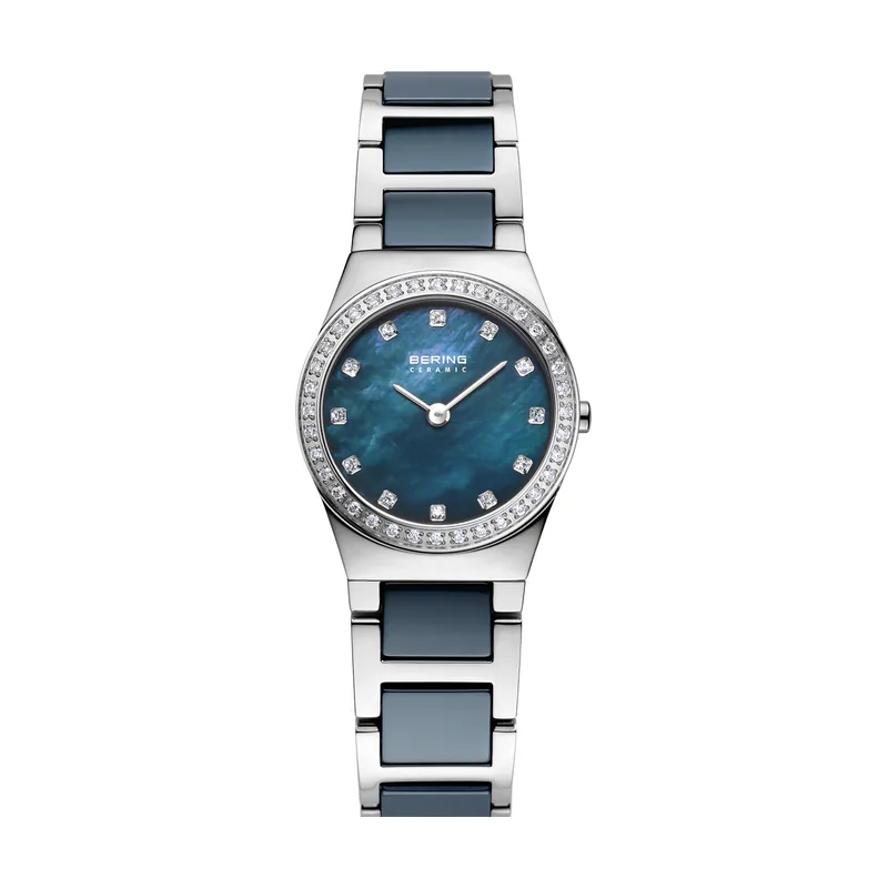 Bering 32426-707 Reloj de cuarzo para mujer con caja de acero inoxidable plateado de 26 mm