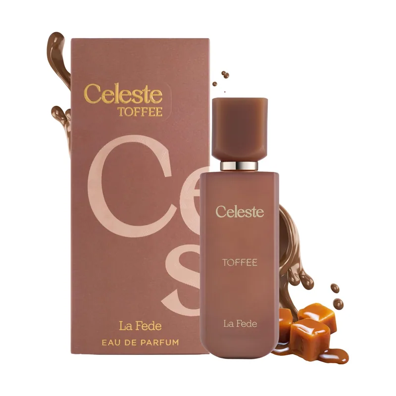La fede Khadlaj Celeste Toffee Eau de Parfum Mujer Perfume Crema de Trufa con Notas de Café Caramelo