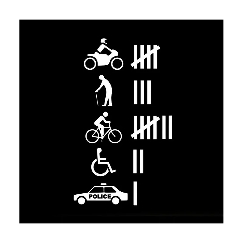 Riiffs wall-8-CC Calcomanía de vinilo divertida para parachoques de coche