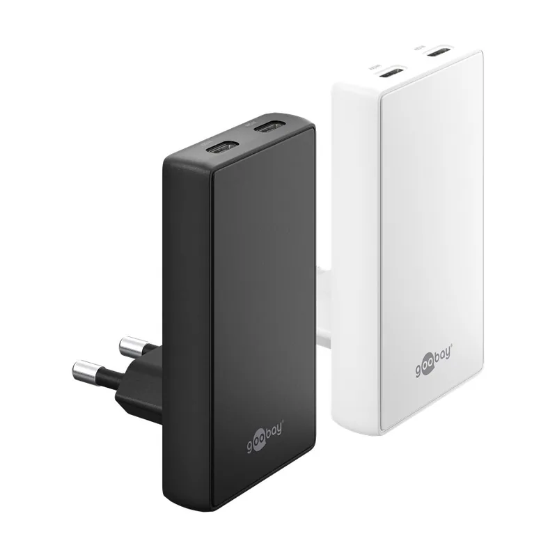 GooBay Cargador USB C GAN 45W Dual-Port 2X USB-C