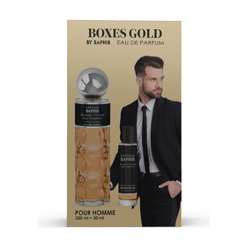 Saphir Boxes gold estuche 2 pz